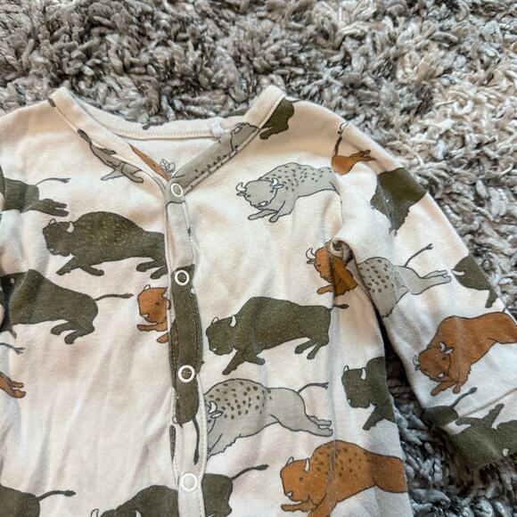 Oliver Rain 6 Months Buffalo Print Sleeper Snap Up Romper Outfit Baby Boy - Picture 3 of 7